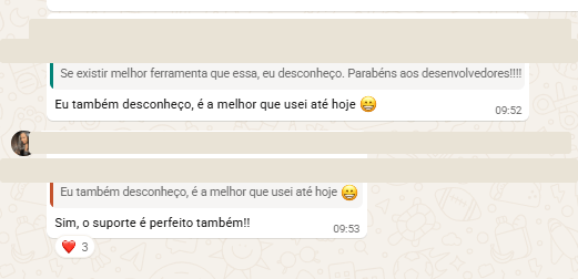 Depoimento de cliente do AfiliadosBot no WhatsApp